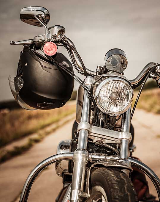 Motorcycle and Helmet